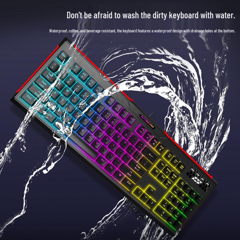 GK4 Waterproof Silent Wired Gaming & Office Keyboard