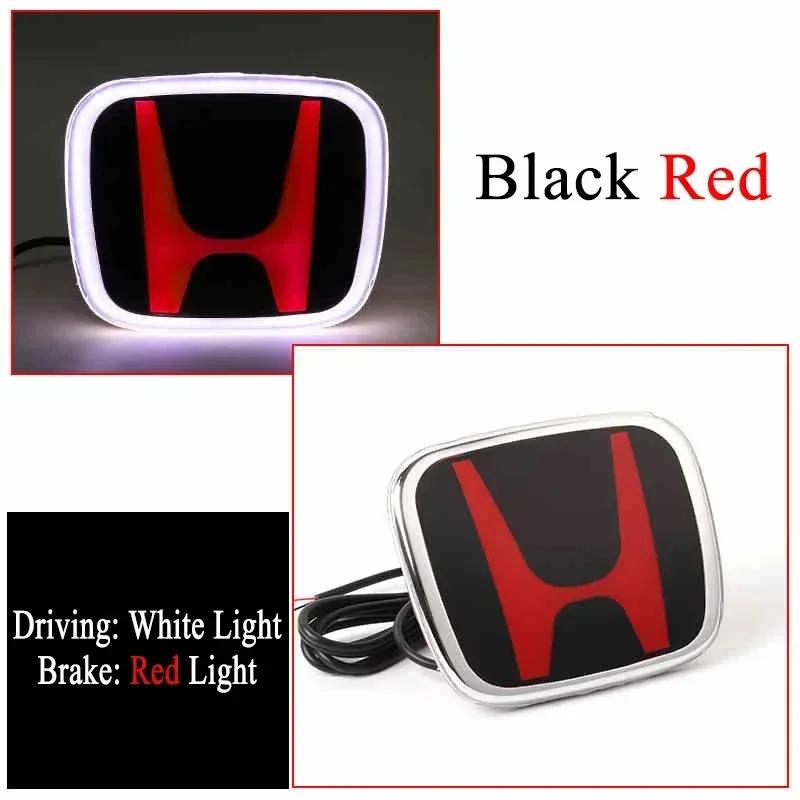 For Honda PMMA LED Car Front Emblem Sticker Rear Trunk Light Badge Accord Civic Odyssey CRV Inspire Amaze Vezel Accessories