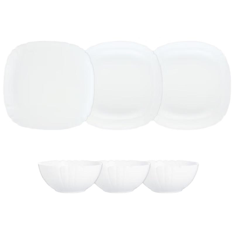 Luminarc Routessa White Jade 6-Piece Dinnerware Set
