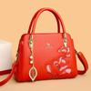 Version of Fashion Trend National Style Embroidery Middle-aged Ladies Single Shoulder Crossbody Bag Elegant Temperament Handbag Casually