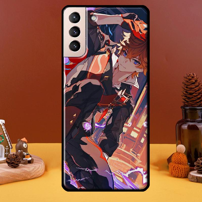 Tartaglia Genshin Impact Phone Case For Samsung Galaxy S21 S22 Ultra Note 20 S8 S9 S10 Note 10 Plus S20 FE Fundas
