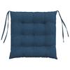 Seat Cushions 4 Pcs Blue 40 X 40 X 6 Cm Fabric