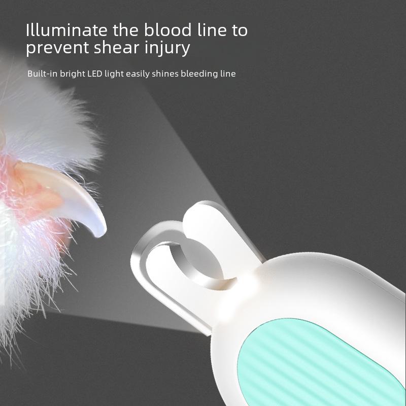 LED Pet Nail Clippers with Anti-Blood Safety and File for Dogs & Cats