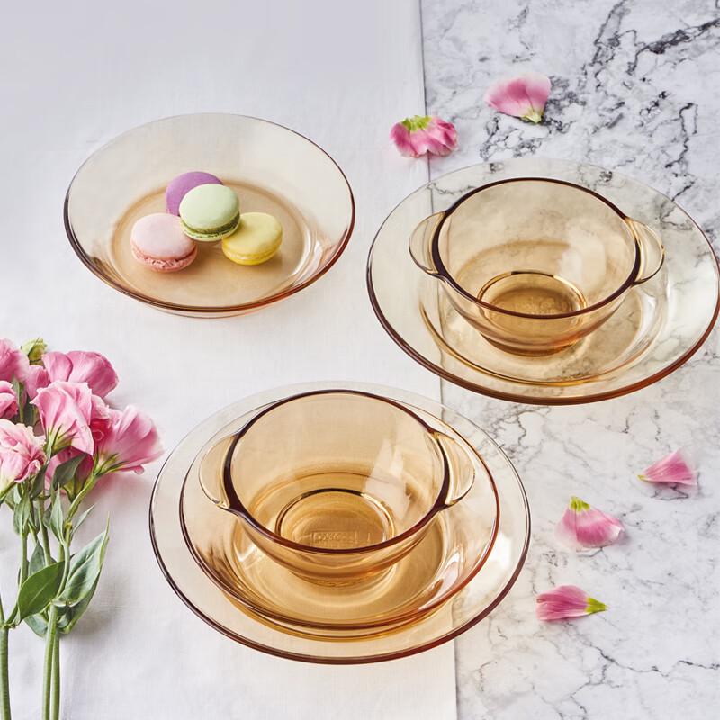 VISIONS Corning Belle 6-Piece Heat-Resistant Glass Dinnerware Set
