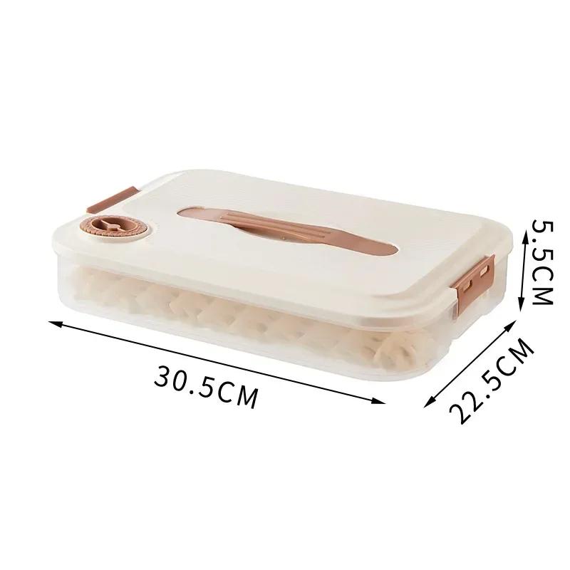 Dumpling Storage Box Multi-Layer Transparent Refrigerator Dumpling Fresh Keeping Container Home Kitchen Food Sealed Storage Box