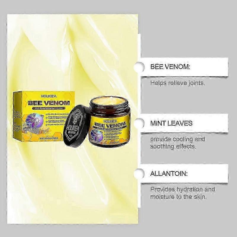 3pcs Bee Venom Bone Healing Cream, Bee Venom Joint Therapy Pain Relief Massage Gel For Back, Neck, Hands, Knees, Lumbar Spine