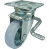 TRUSCO Rubber Caster with Swivel Double Oil-Resistant Stoppers, 150, TYOJB-150A
