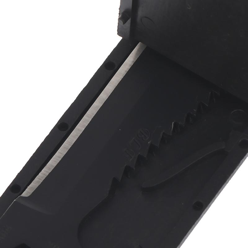 7-in-1 Multitool Schlüsselanhänger Taschenwerkzeug EDC Outdoor Camping Flaschenöffner Gezackter Schaber Messer Überlebensklinge Ausrüstungskarte Gadget