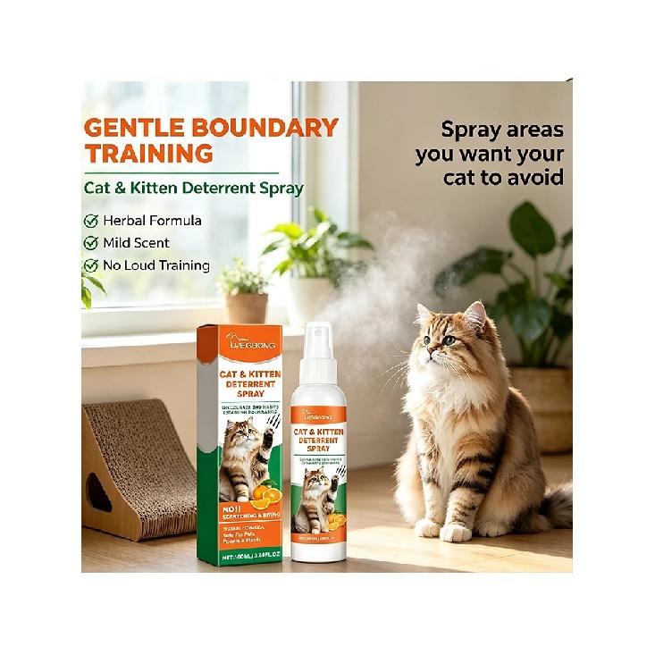 Yegbong Cat Behavior Correction Spray Gentle Formula Stop Cat Scratch Bite Damage Multisurface Application For Home Furniture