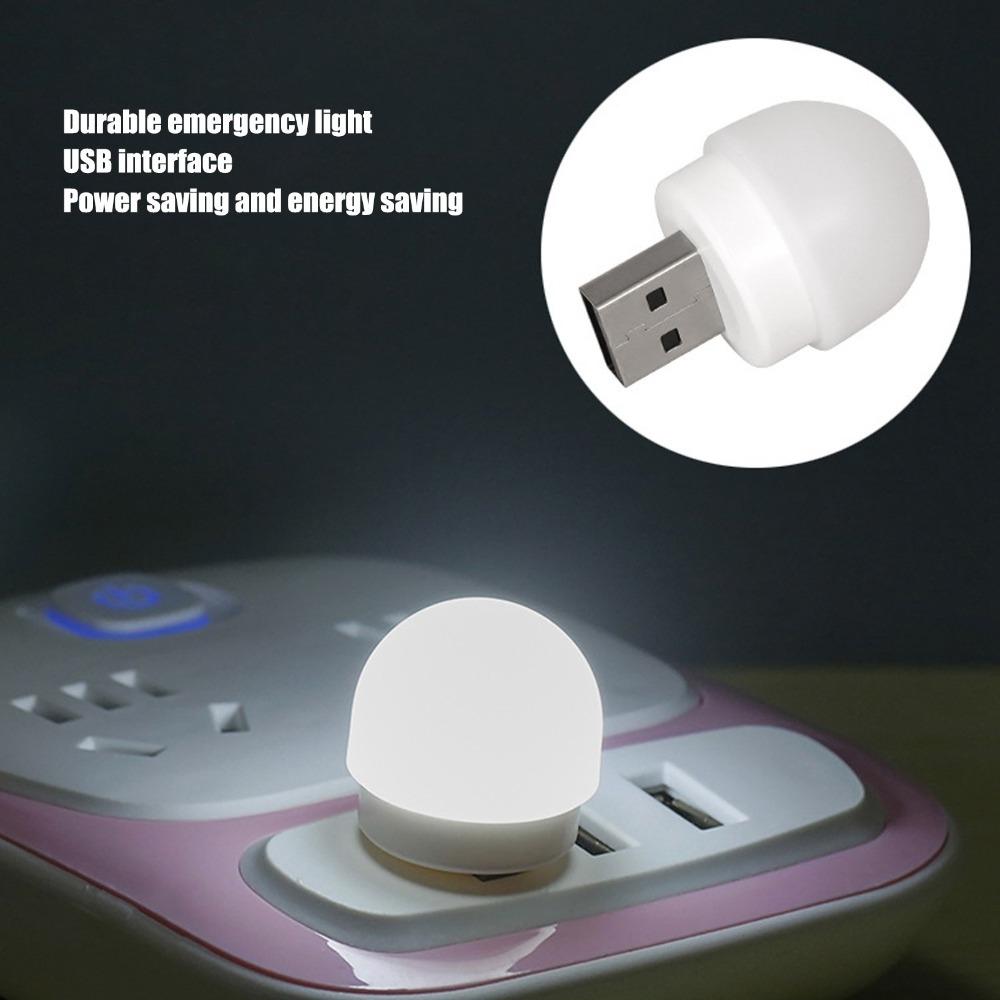 5 Pack 1W USB Night Light Mini LED Night Light Energy Saving Night Light Bedroom White Light