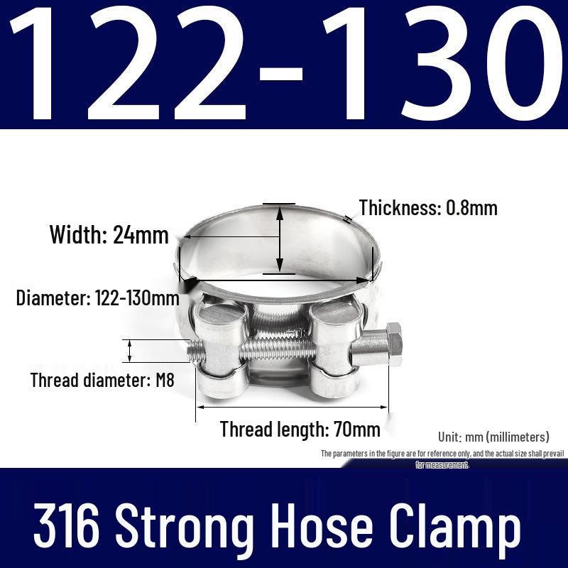 316 Stainless Steel European-Style Thickened Single Head Hose Clamp