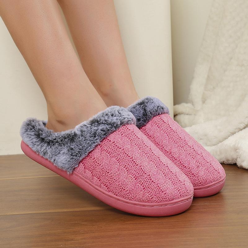 Warm Winter Slippers Woman Designer Fluffy Woman Slippers Soft Sole Women's Home Slippers New Footwear Female House Shoes
