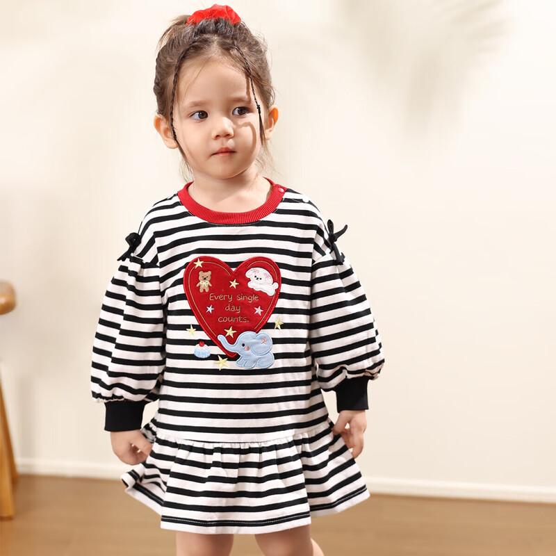 LUSON Baby Girl's Casual Long Sleeve Sweatshirt Dress