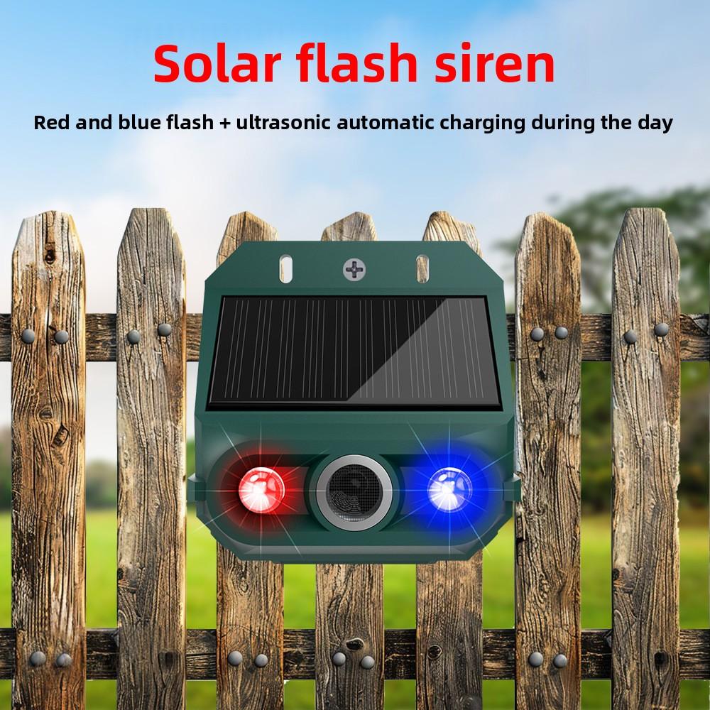 Solar Powered Ultrasonic Animal Repeller Outdoor Pest Control For Mice Rats Snakes Dogs Cats Strobe Flash Repellent Device