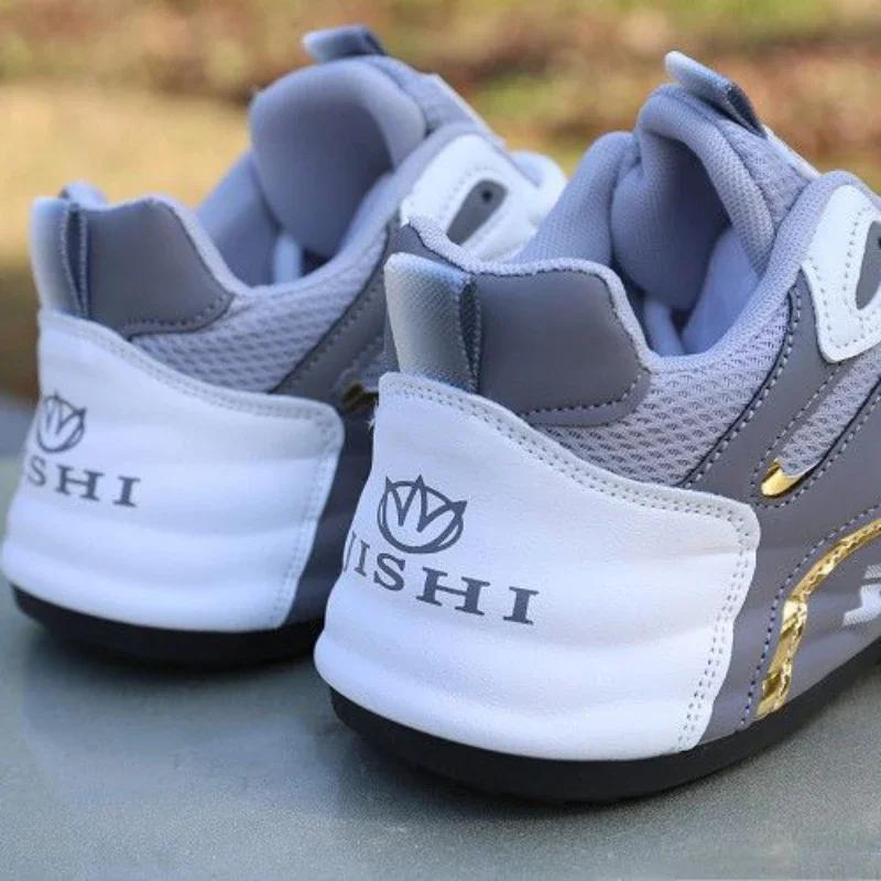 Pánské boty na volný čas, pánské podzimní módní síťované prodyšné lehké boty na volný čas, nové pohodlné měkké podpatky, šněrovací tenisky