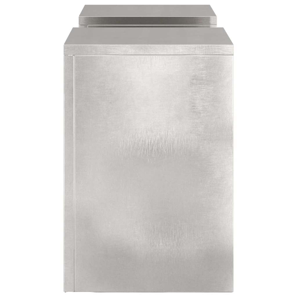 Plant Stand 2 Pcs Silver 24 X 24 X 35 Cm Stainless Steel