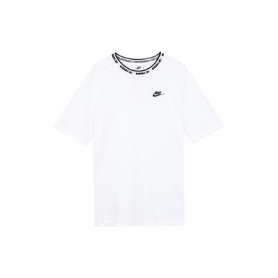 Malha Casual Esportes Gola Redonda Pulôver Manga Curta T-Shirt Homens Tops Branco FB7310-100