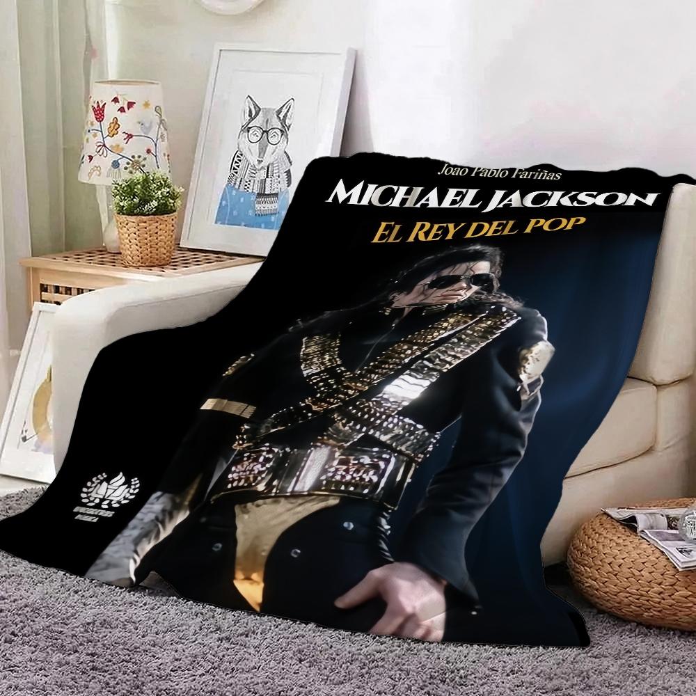 Michael Jackson Pop Theme Blanket Cozy Warm Fleece Blanket For Camping Travel Party Decor Great Holiday Gift