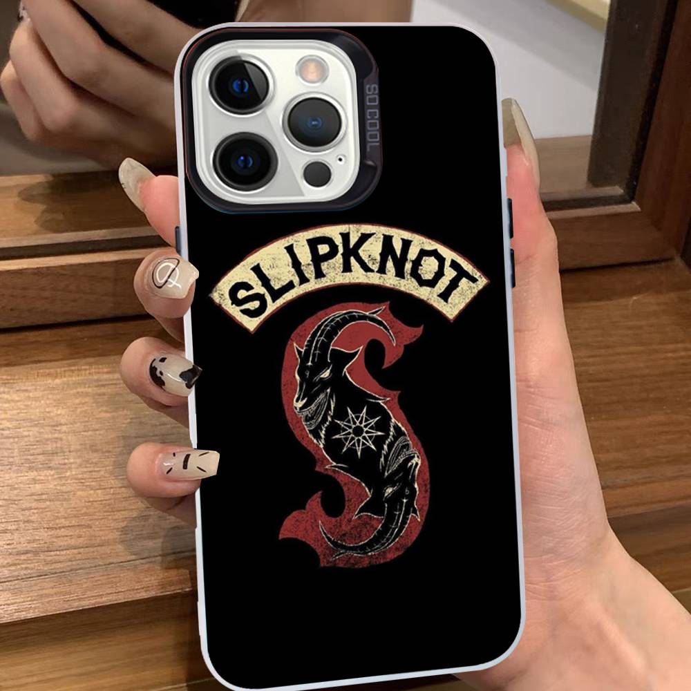 

S-Slipknot Rock Colorful Phone Case For IPhone 17 16 15 14 13 12 11 Pro Max Plus Matte Cover iPhone 15