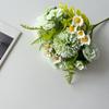 Peony & Daisy Silk Bouquet: 7-Fork Faux Flowers for Home Decoration
