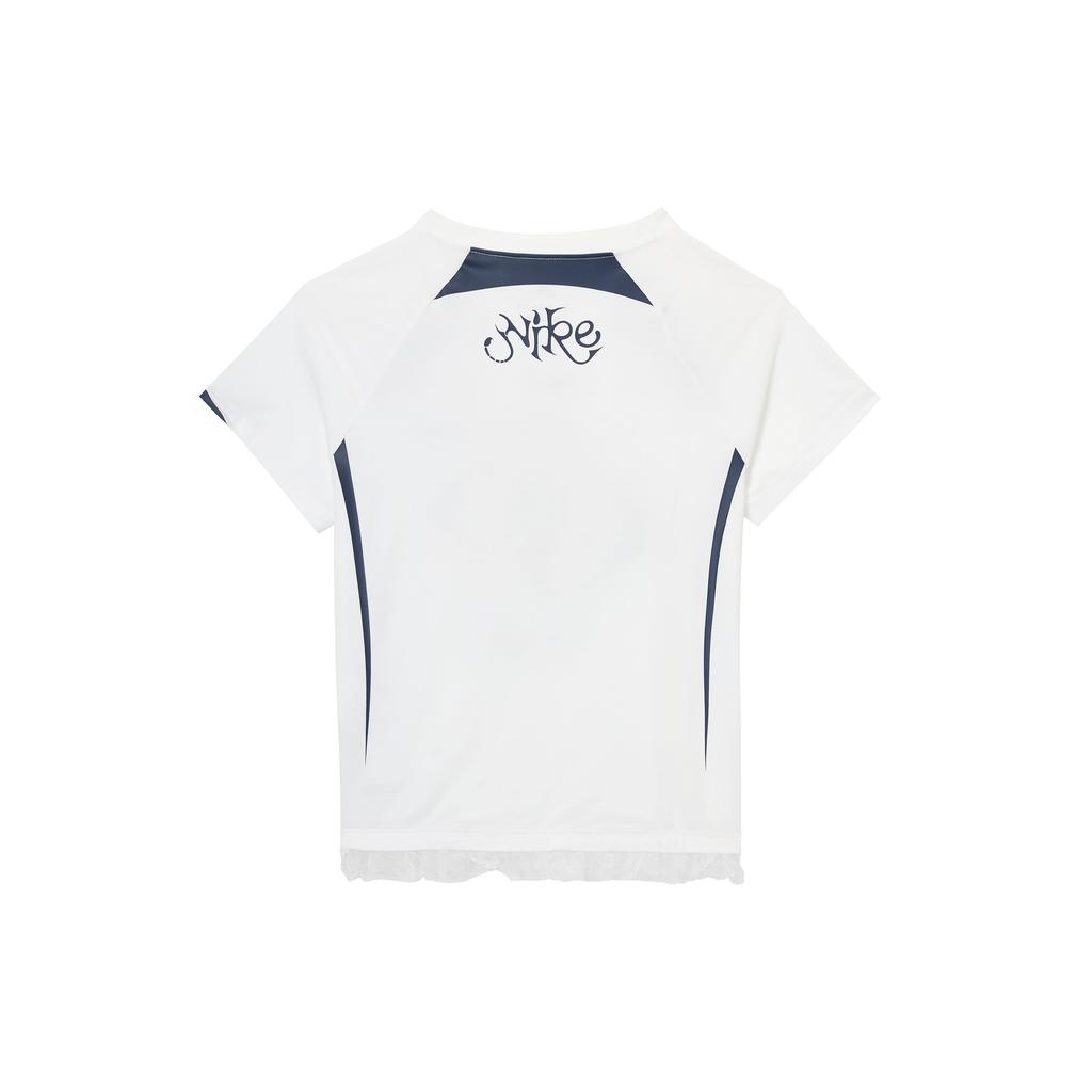 Nike Sportowy Casualowy T-shirt z krótkim rękawem Raglan Damskie Topy II1950100