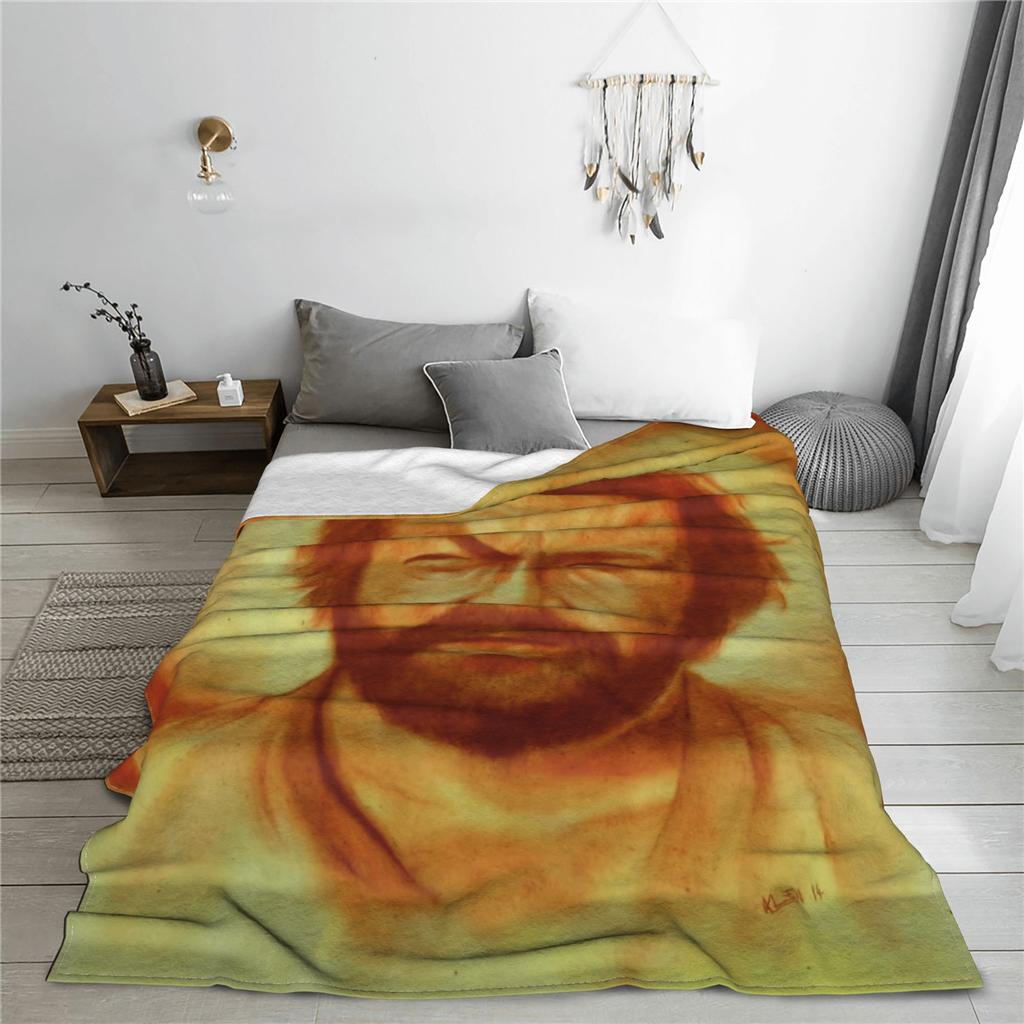 Bud Spencer Carlo Pedersoli Throw Blanket Flannel Bedspread For Home Decor Novelty Sofa Bed Cover