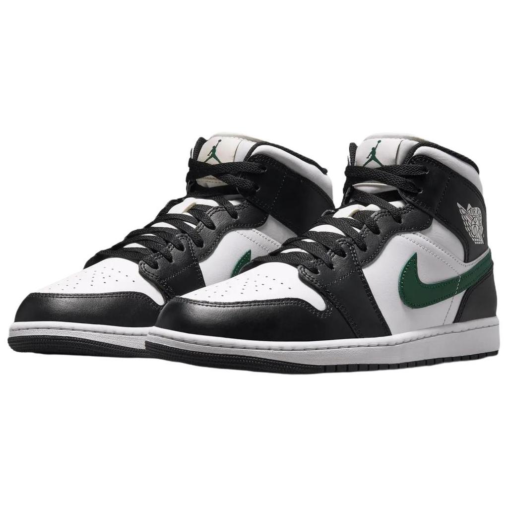 Air Jordan 1 Mid Black Gorge Green Summit White Unisex Sneakers DQ8426-004