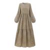 Middle Eastern Muslim Casual Polka Dot Long Sleeve Pullover Dress