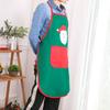 WTEMPO Christmas Apron Santa Claus Design Pocket Durable Sleeveless Home Kitchen Halter Apron Coffee Shop Store Bar Attendant Apron Christmas Supplies