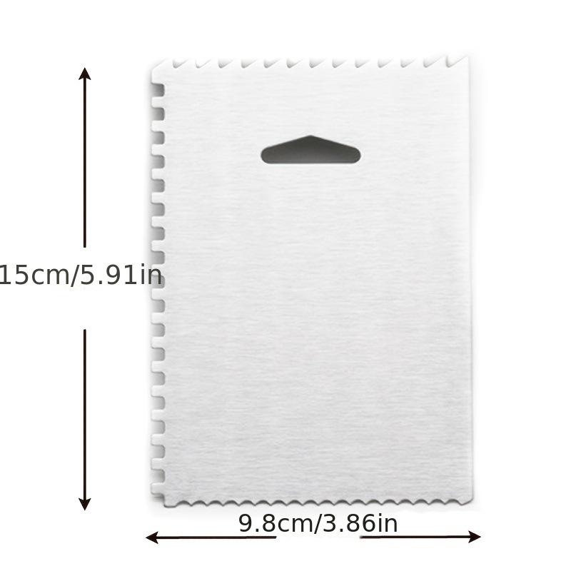Stainless Steel Multi-Tooth Cake Comb and Smoother Tool