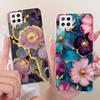 For Samsung Galaxy A22 4G A225F 5G A226B Cute Flower Butterfly Cat Painted Case For Samsung A22 Soft Silicone TPU Phone Cases