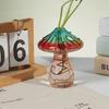 Pilzform Vase Glas Blumenvase Ästhetische Hydrokultur Pflanzenvasen Raumdeko Tischmittelstück Dekoration Florero