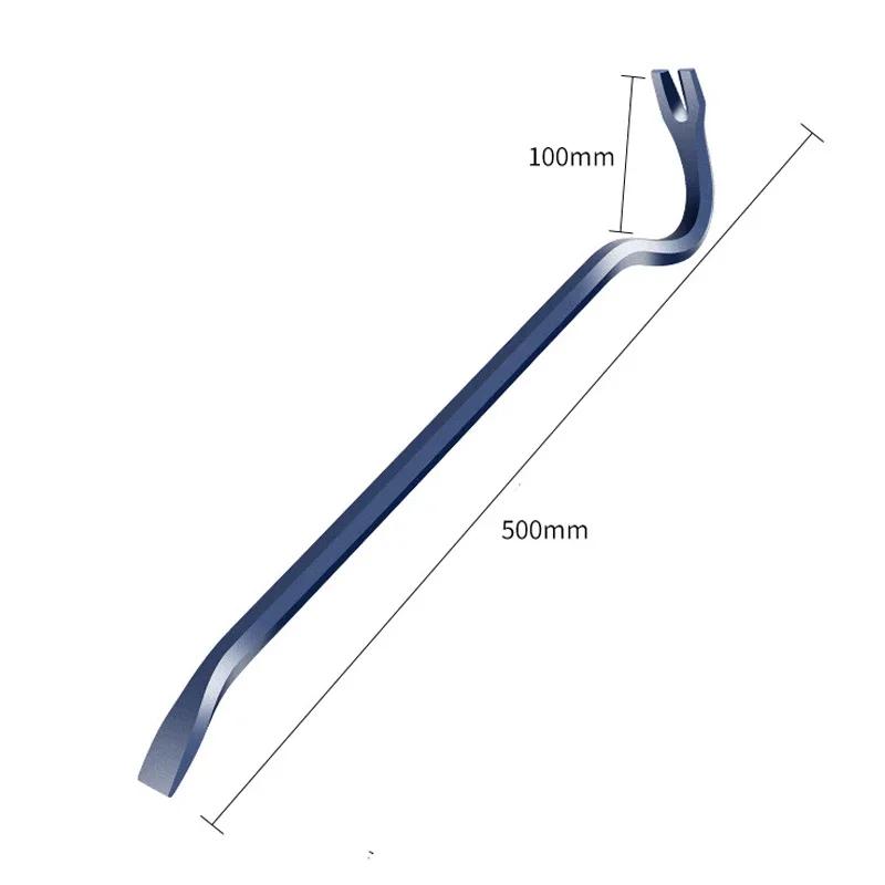 Heavy Duty Crowbar Woodworking Staple Remover Pry Bar Strike Cap Nail Puller Car Repair Tool Construction Hand Disassembly Tool