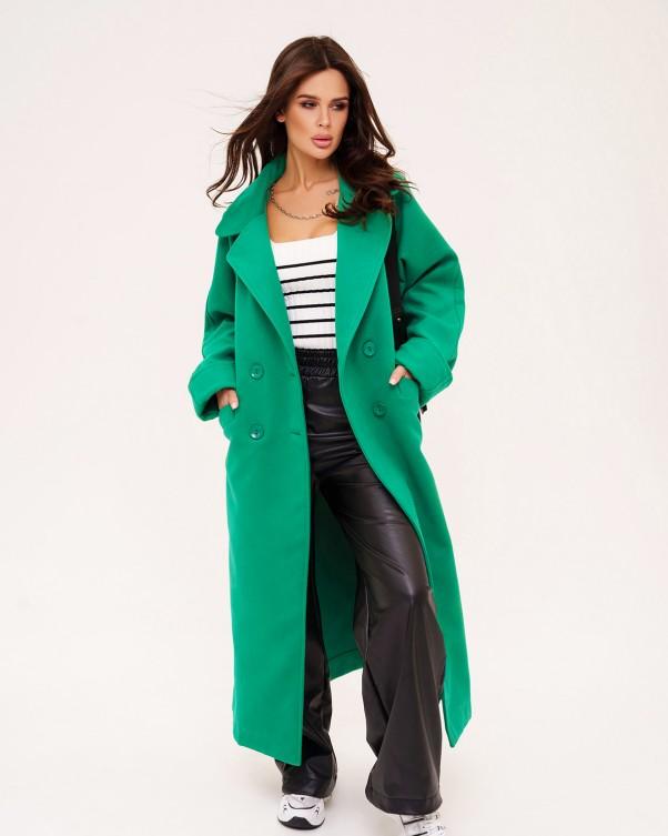 ISSA Plus Slit Cashmere Coat