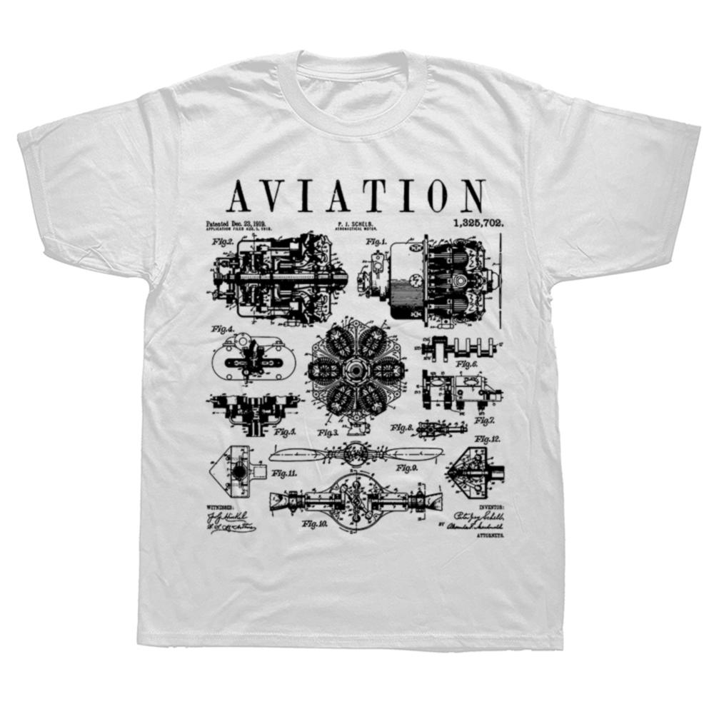 Новая забавная авиационная пилотная самолетная двигательная авиационная винтажная патентная графическая футболка для мужчин летняя хип-хоп с коротким рукавом S