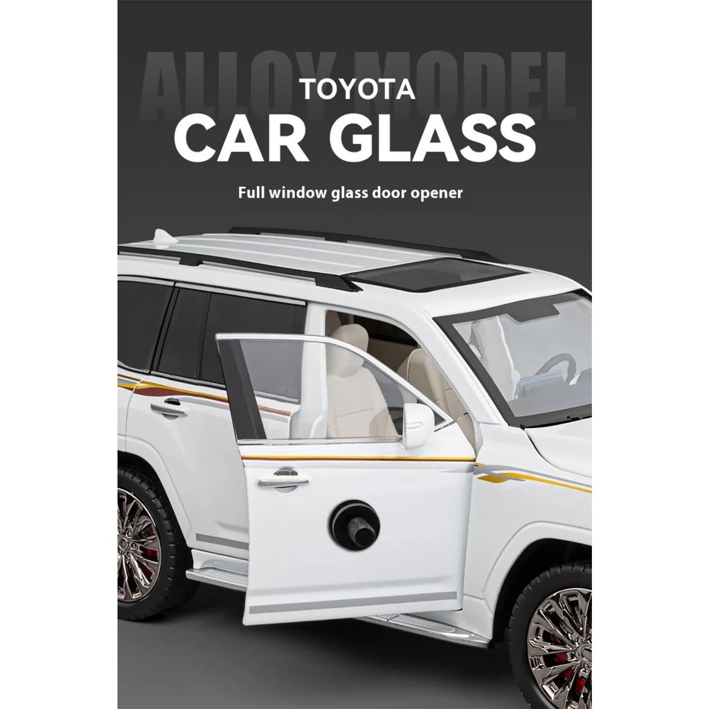 1/18 Scale Toyota Land Cruiser LC300 SUV Alloy Car Diecast Model Sound Light Toy Home Decoration Ornaments Collection Gift Kid Toy