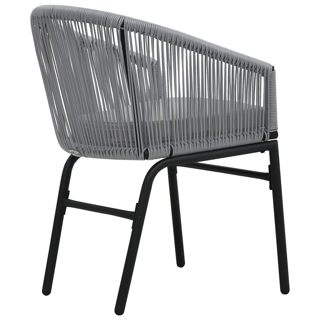 vidaXL Gartenstühle 2 Stk. Anthrazit PE-Rattan