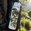1PC Black Complex Pattern 750ml Sports Water Bottle Leakproof Straw Lid Outdoor Office Home