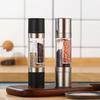 Salt And Pepper Grinder Double-Sided Spice Grinder 2 Compartments Adjustable Coarseness Transparent Spice Mill Easy Refill Spice Bottle for Kitchen