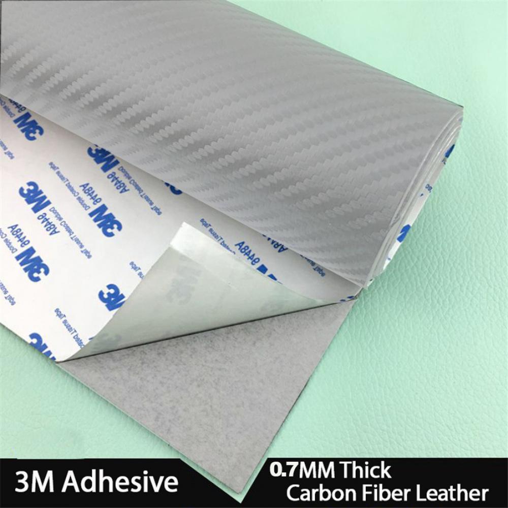 

50*120Cm Car Auto Interior Silver Carbon Fiber Leather Sticker Anti-Scratch Diy