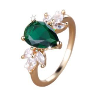 Shein water drop edge three horse eye shape ring simple personality niche ring