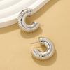 Trendy Circle Twists Earring for Women Simple Temperament Hyperbole Gold Ear Daily Wear Jewelry Party Earrings for Women