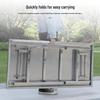 Stainless Steel Foldable Table - Portable BBQ & Camping Workbench with Cutting Board