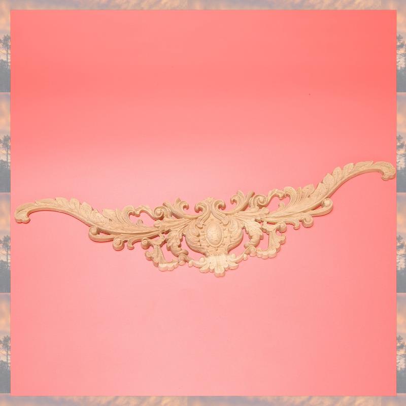 2025 Trend 5X Vintage Rostlina Dřevo Vyřezávaný Rohový Aplikovaný Dekor Zdobit Rám Skříň Krbová Dvířka Nábytek Dekorativní Dřevěné Figurky