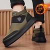 Fleece zum Warmhalten im Winter, hoch geschnittene rutschfeste dicksohlige Schneestiefel, verdickte Baumwollschuhe