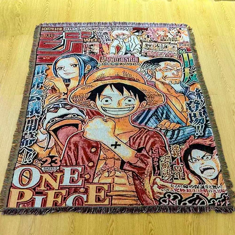 Custom Japanese Anime Wall Hanging Tapestry Woven Cotton Throw Blanket
