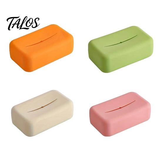 Silicone Tissue Box, Soft Elastic Easy To Clean Napkin Organizer, One-Piece Molding Smooth Surface Tissue Paper Box
