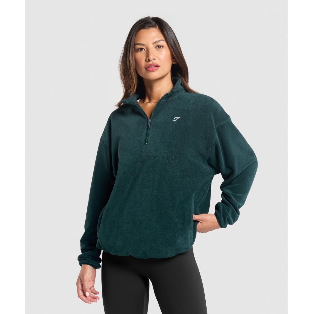 

Gymshark Polar Fleece 1 2 Zip Strong Teal B2b4e Tbqq S