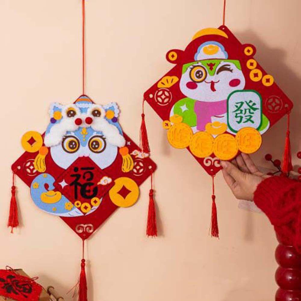 Handmade New Year's Festive Hanging Ornaments Best Wishes Cartoon Hanging Decorations Living Room