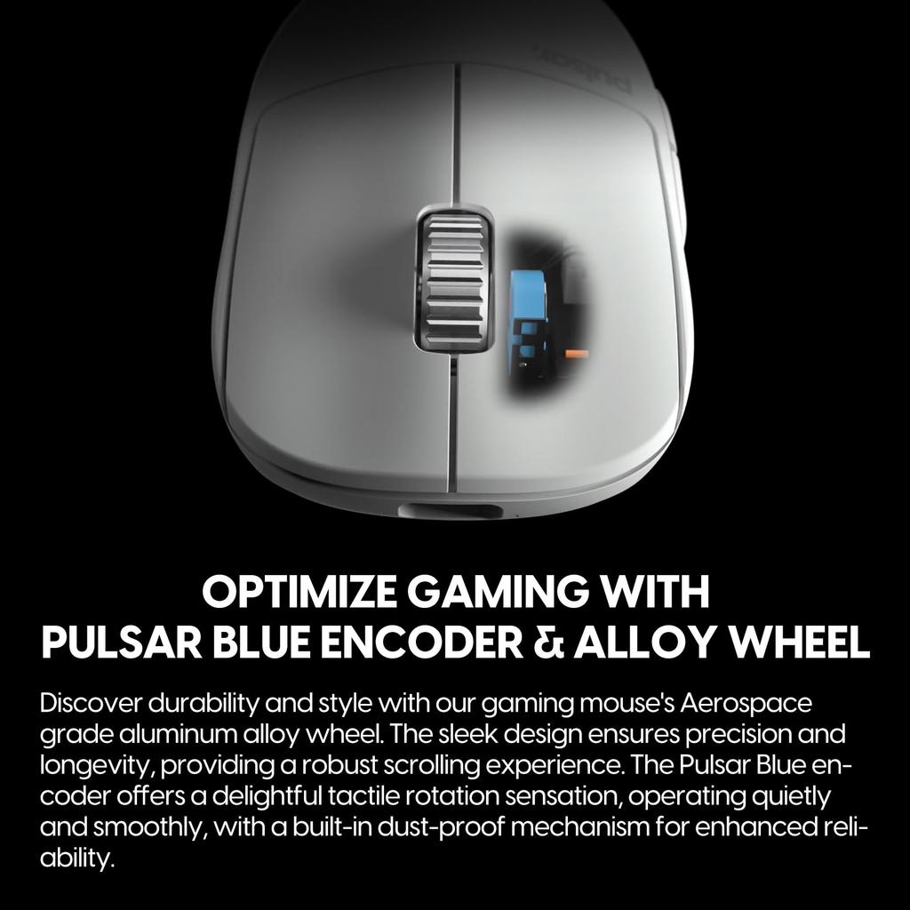 Pulsar Gaming Gears X2H eS Kabellose Gaming-Maus, ultraleicht, 65 g, symmetrisch, 2,4 GHz, 1 ms, 26000 DPI, optischer Sensor, PAW3395, inländisches Originalprodukt